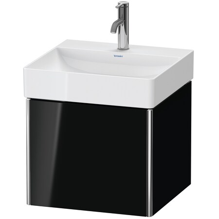 Xsquare Wall-Mounted Vanity Unit Black High Gloss